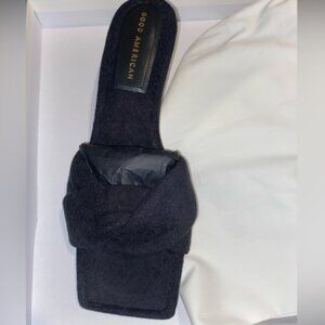 Good American Kitten Heel Mules 7